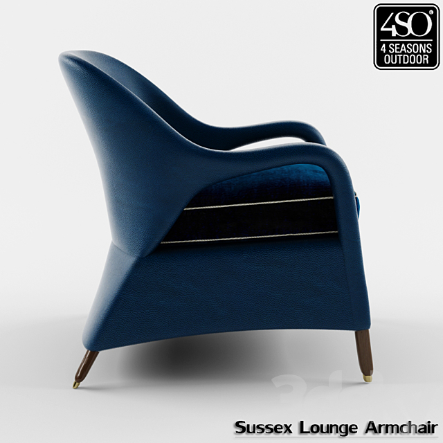 Sussex Outdoor Lounge Armchair 3DS Max Model - thumbnail 2