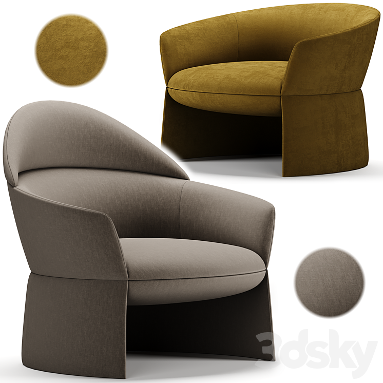 SWALE armchair – LaCividina 3DS Max Model - thumbnail 1