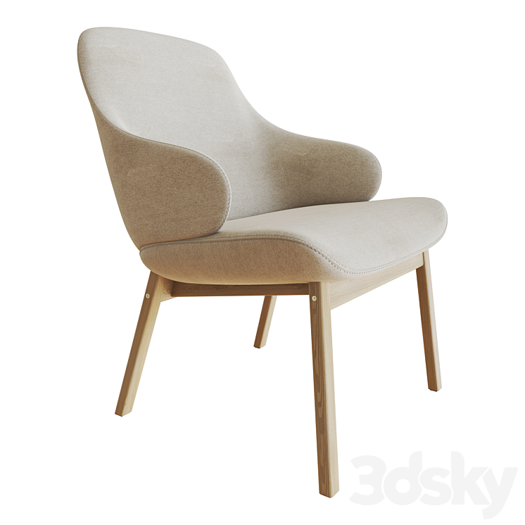 Swedese Amstelle easy chair 3DS Max Model - thumbnail 1