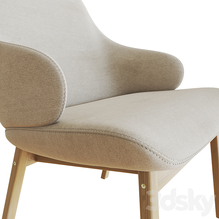 Swedese Amstelle easy chair 3DS Max Model - thumbnail 2