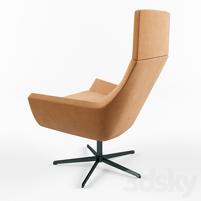 Swedese Happy Highback Swivel Chair 3DS Max Model - thumbnail 2