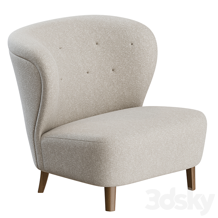 Swedish Lounge Chair by Gösta Jonsson 3DS Max Model - thumbnail 3
