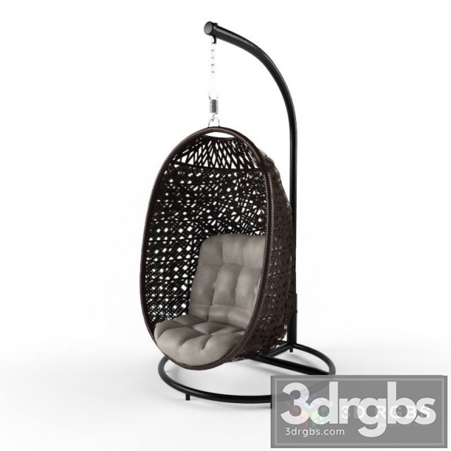 Swing Relaxation Chair Black 3dsmax Download - thumbnail 1