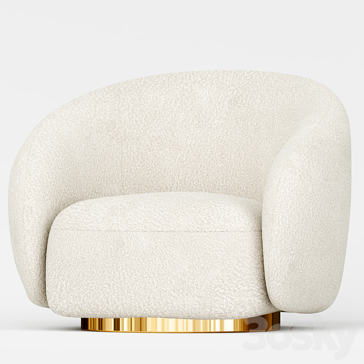 SWIVEL ARMCHAIR by EICHHOLTZ 3DS Max Model - thumbnail 2