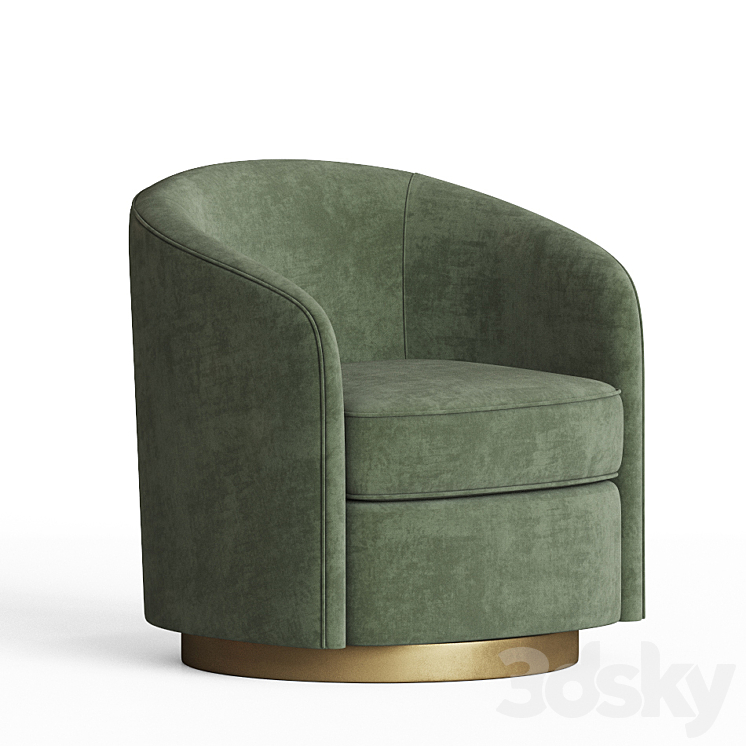 Swivel Armchair Notremonde 3DS Max - thumbnail 2