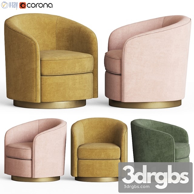 Swivel armchair notremonde 3dsmax Download - thumbnail 1