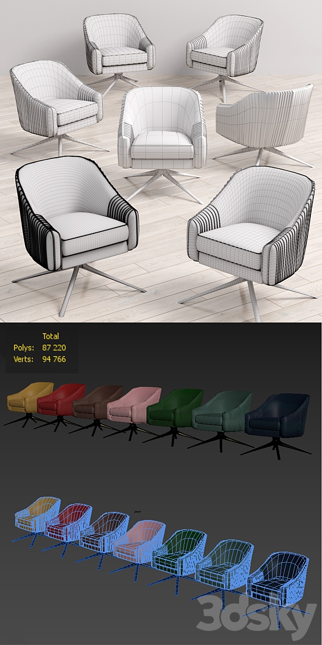 Swivel Chair 3DSMax File - thumbnail 3