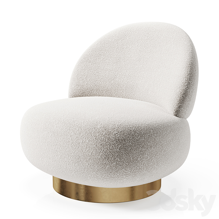 Swivel Chair Clement by Eichholtz 3DS Max Model - thumbnail 1