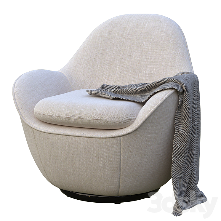 Swivel Chair Cupido by Eichholtz 3DS Max Model - thumbnail 3