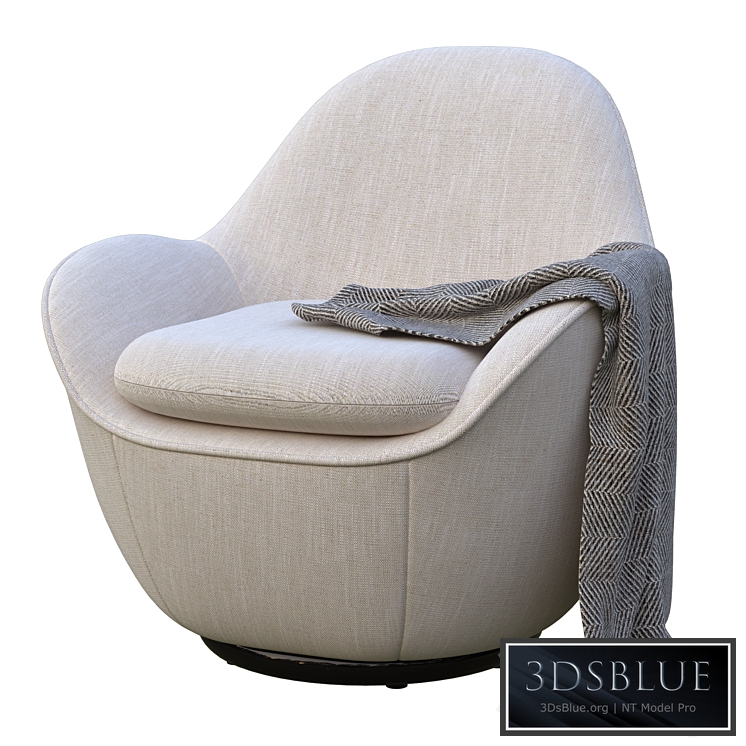 Swivel Chair Cupido by Eichholtz 3DS Max - thumbnail 3