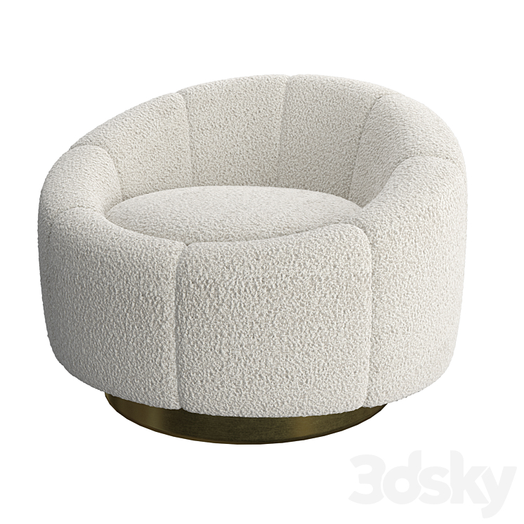 Swivel Chair Inger (Eichholtz) 3DS Max Model - thumbnail 1