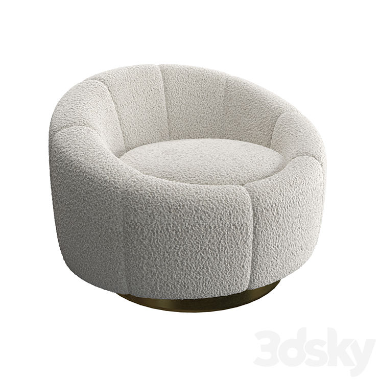 Swivel Chair Inger (Eichholtz) 3DS Max Model - thumbnail 2