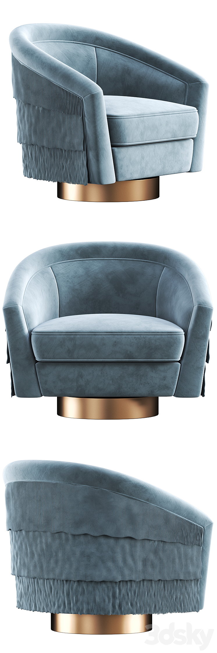 Swivel Chair Le Vante 3DS Max Model - thumbnail 2