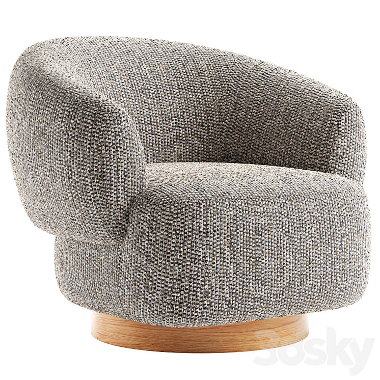 Swivel Chair Merrick \/ Crate & Barrel 3DS Max - thumbnail 1