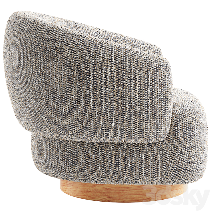 Swivel Chair Merrick \/ Crate & Barrel 3DS Max - thumbnail 2