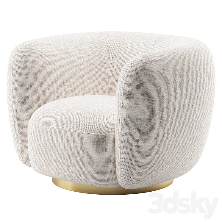 Swivel Chair Roxy \/ Eichholtz 3DS Max Model - thumbnail 1