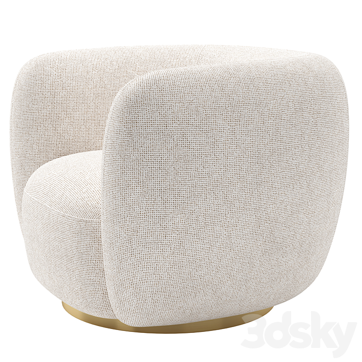 Swivel Chair Roxy \/ Eichholtz 3DS Max Model - thumbnail 2