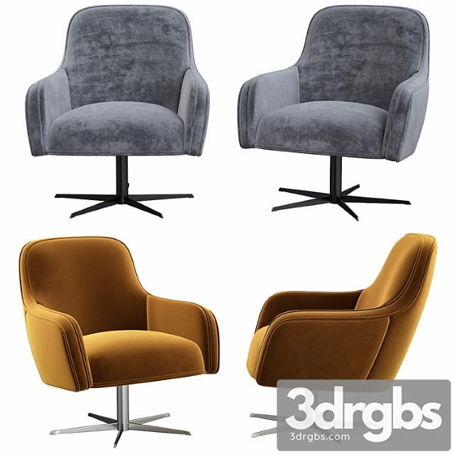 Swivel chair serena – eichholtz 3dsmax Download - thumbnail 1