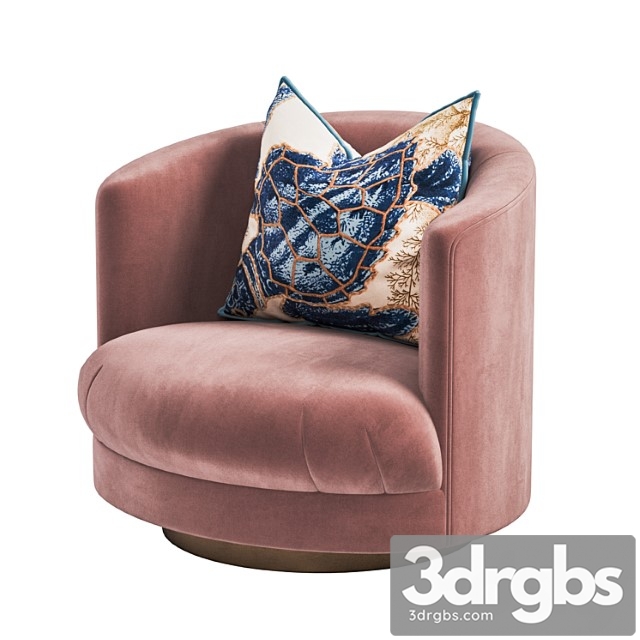 Swivel tub chair from 1960s 3dsmax Download - thumbnail 1