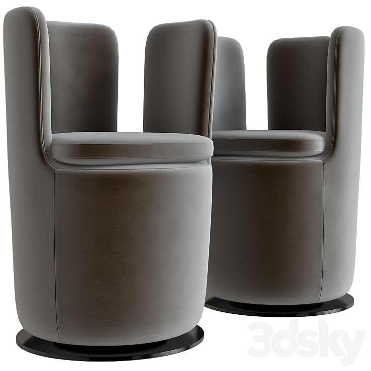 Swivel upholstered fabric armchair with armrests MOJO By arflex design Claesson Koivisto Rune 3DS Max - thumbnail 1