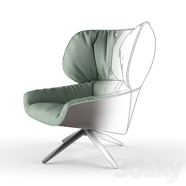 TABANO armchair – B&B Italia 3DSMax File - thumbnail 2