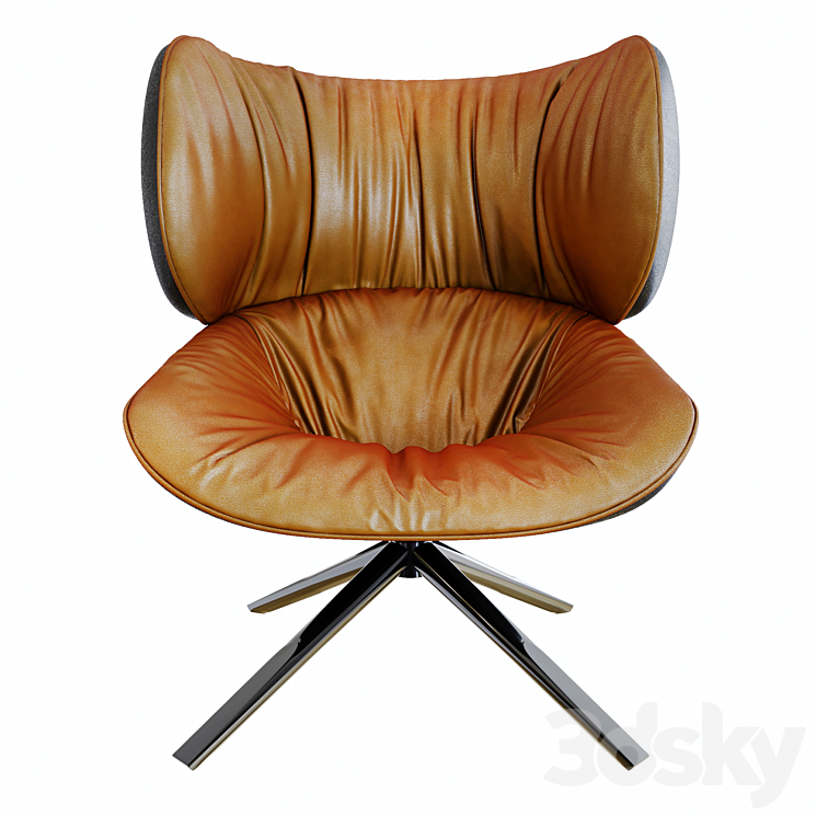 Tabano Swivel Lounge Chair 3DS Max - thumbnail 2