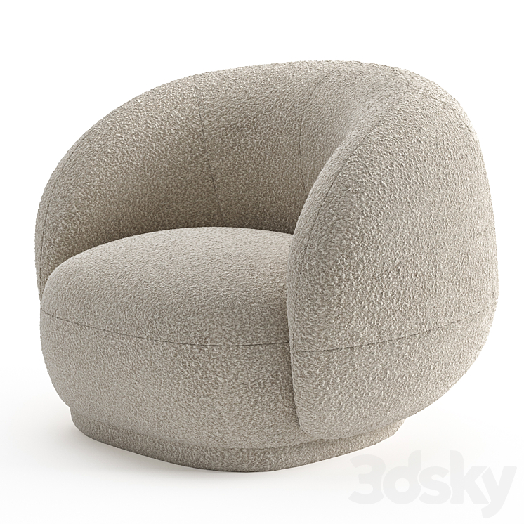 Tacchini Julep Armchair 3DS Max Model - thumbnail 2