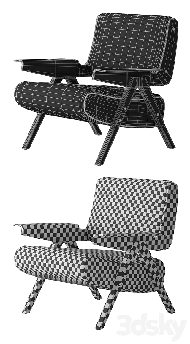 Tacchini Lina armchair 3ds Max - thumbnail 3