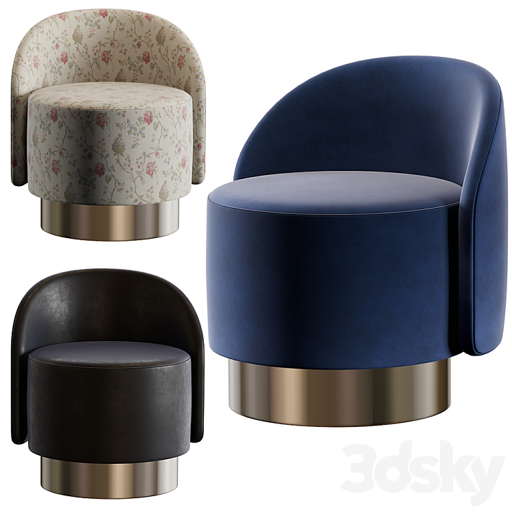 Tacchini PASTILLES Small armchair 3DS Max - thumbnail 2