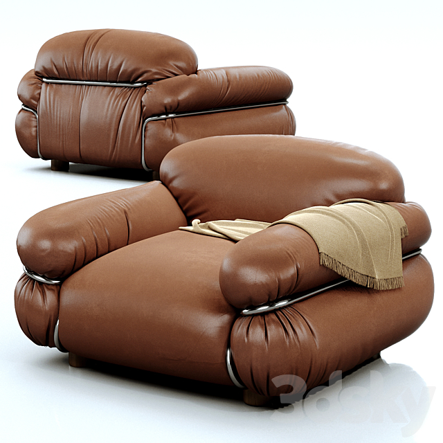 Tacchini SESANN Armchair 3ds Max - thumbnail 1