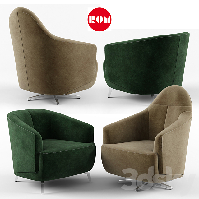 Tango Fauteuil 3ds Max - thumbnail 1