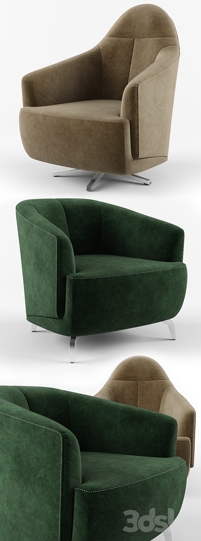 Tango Fauteuil 3ds Max - thumbnail 2