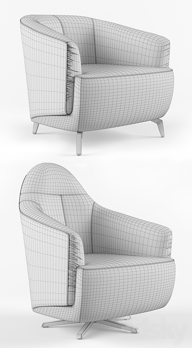 Tango Fauteuil 3ds Max - thumbnail 3