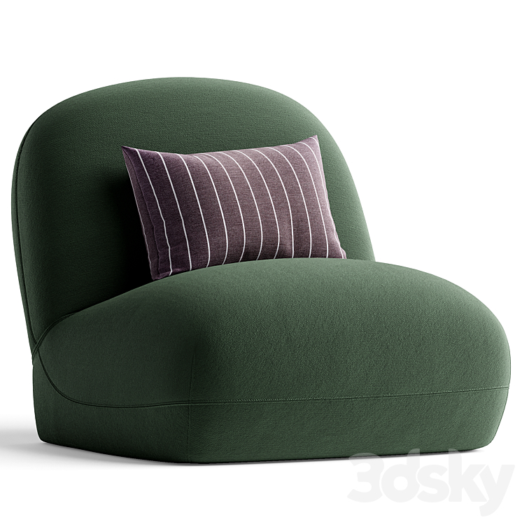 Tangyuan Lounge Chair 3DS Max Model - thumbnail 1