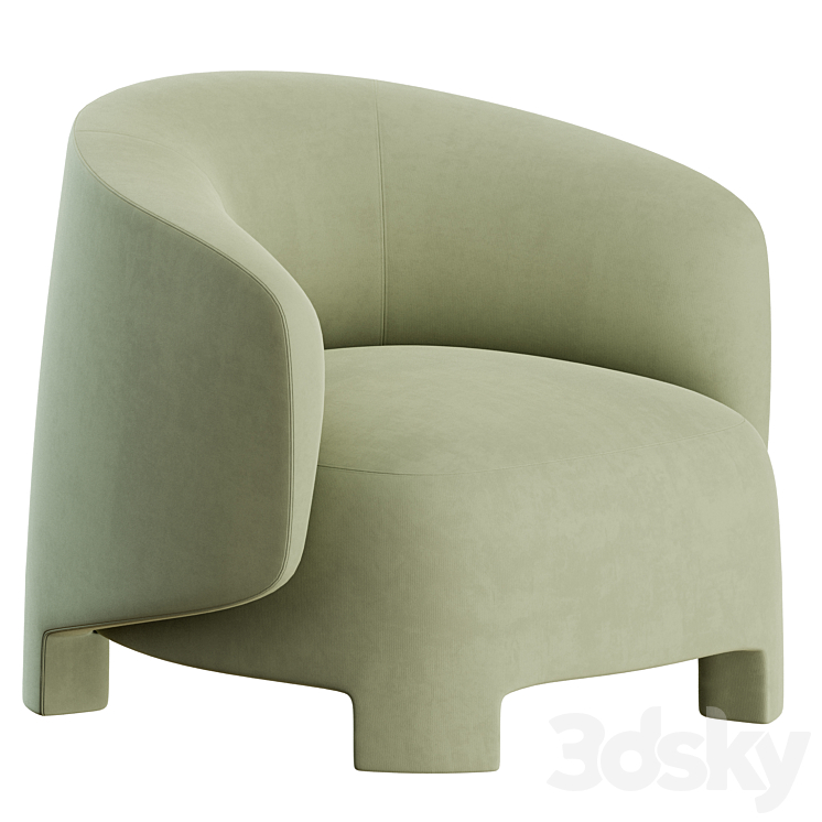 Taru armchair by ligne roset 3DS Max - thumbnail 1