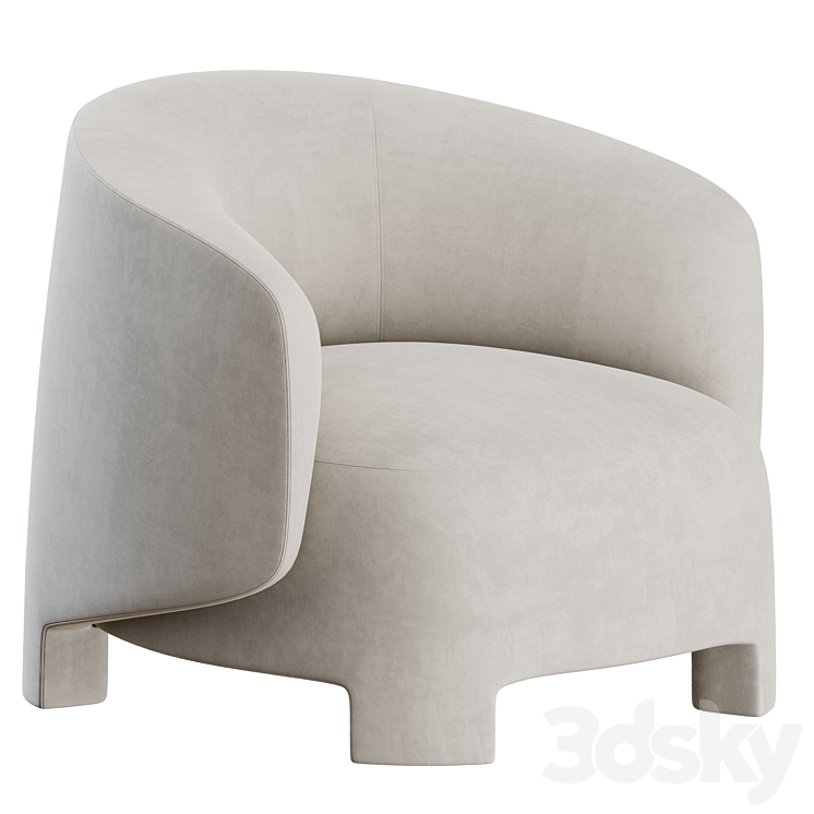 Taru armchair by ligne roset 3DS Max - thumbnail 2