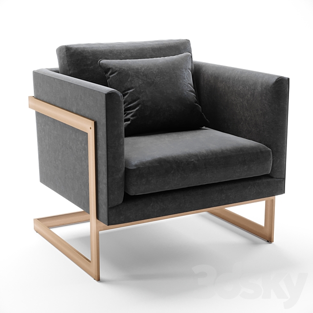 Thayer Coggin Lounge Chair by Milo Baughman 3DSMax File - thumbnail 1