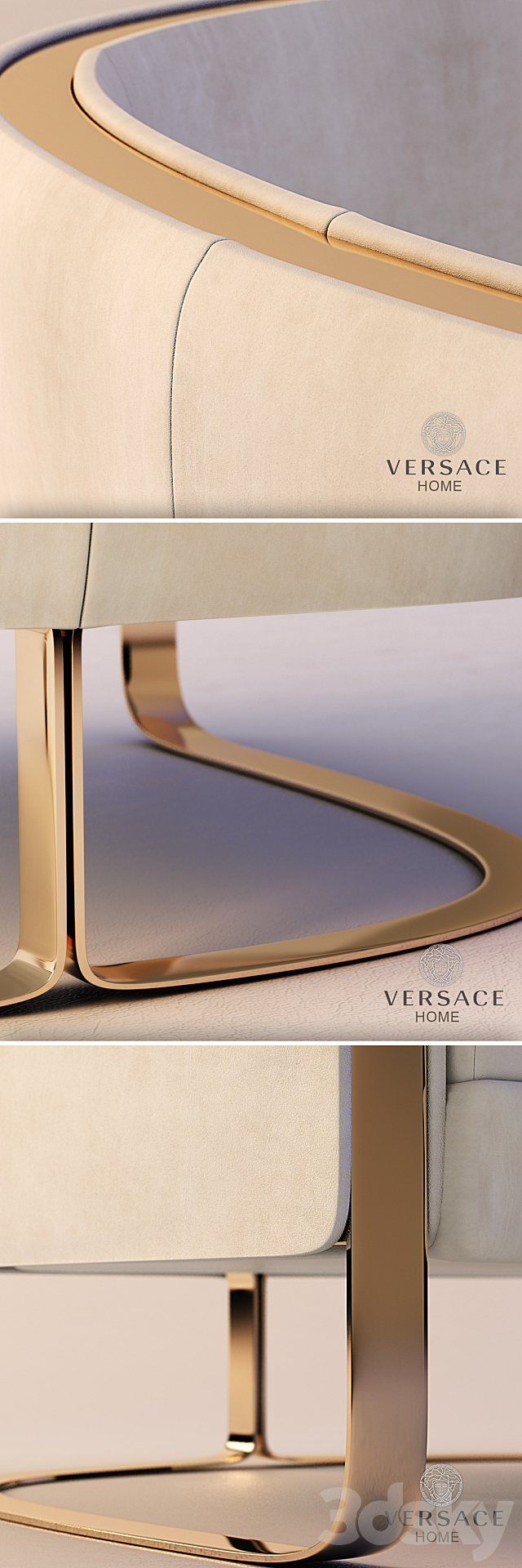 The Herald Armchair by Versace 3DS Max Model - thumbnail 3