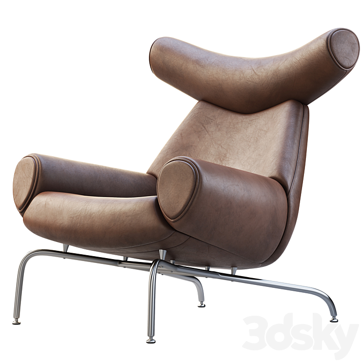 The Ox Chair and Ottoman 3DS Max - thumbnail 2