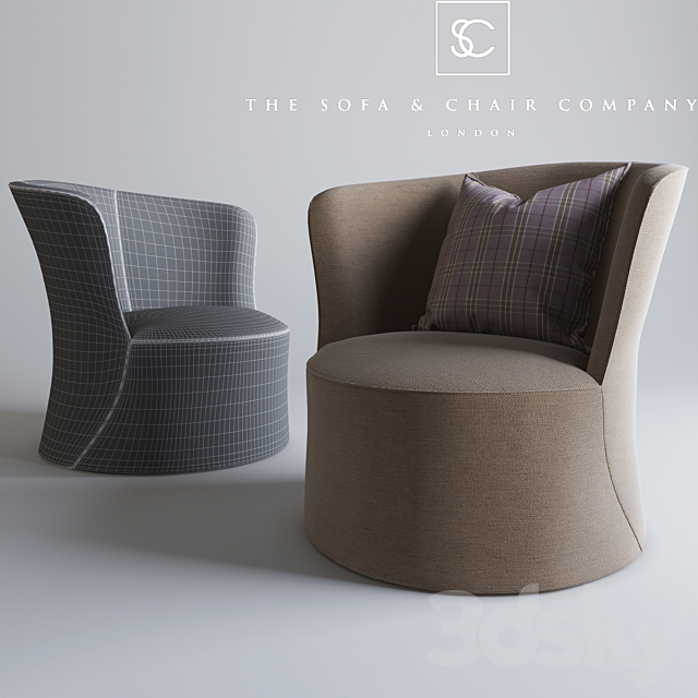 The Sofa and Chair company “Oliver” 3DSMax File - thumbnail 1