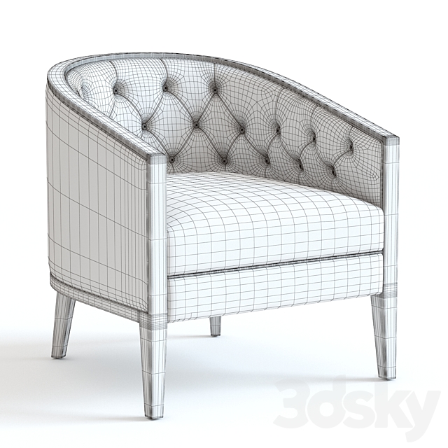 The Sofa & Chair Charlotte Armchair 3DS Max Model - thumbnail 2