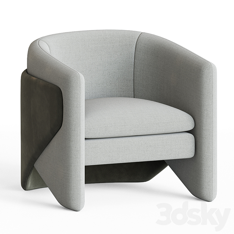 Thea chair west elm 3DS Max - thumbnail 2