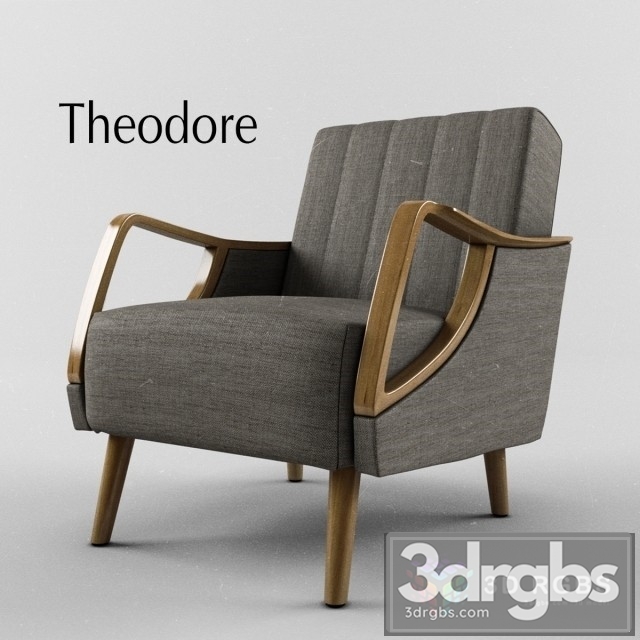 Theodore Armchair 3dsmax Download - thumbnail 1