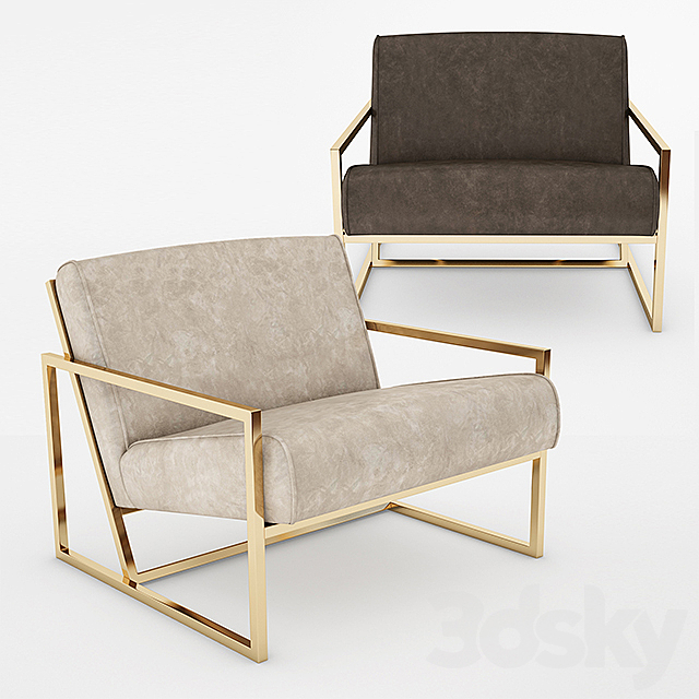 Thin Frame Lounge Chair 3ds Max - thumbnail 1