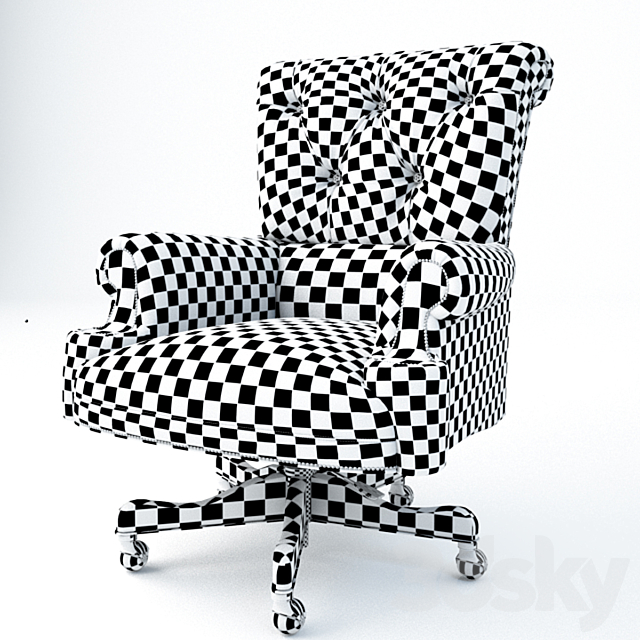 Thomasville Desk chair 3DS Max Model - thumbnail 3