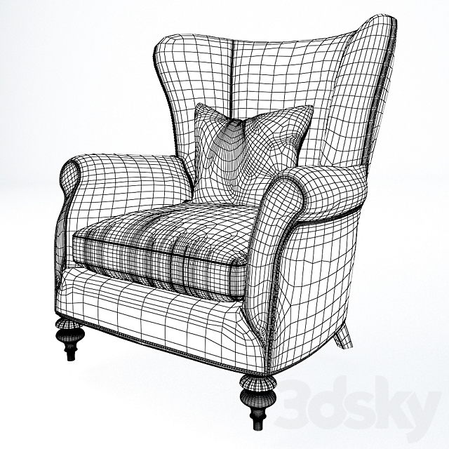 Thomasville Dinesen chair 3DSMax File - thumbnail 2