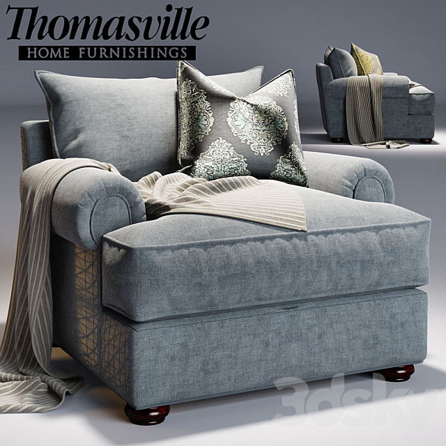 Thomasville_Portofino chair_Portofino Armchair 3DSMax File - thumbnail 2