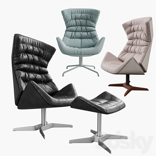 THONET 808 Lounge Armchair 3DS Max Model - thumbnail 1