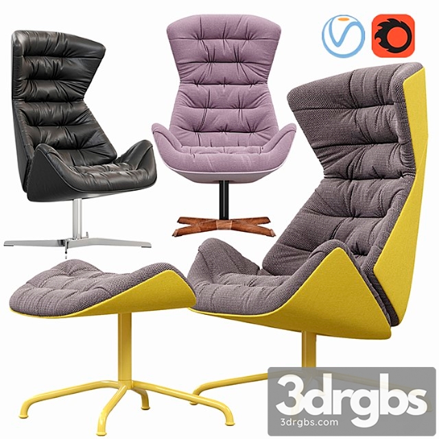 Thonet lounge chair 808 3dsmax Download - thumbnail 1