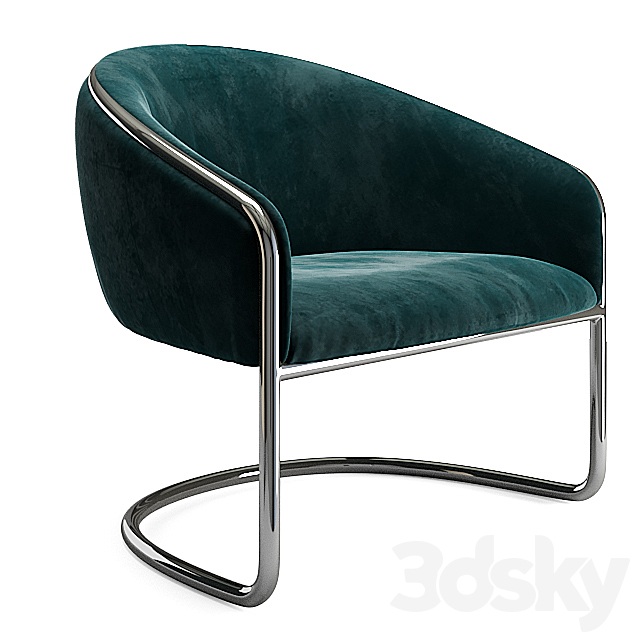 Thonet tubular club chair 3ds Max - thumbnail 1